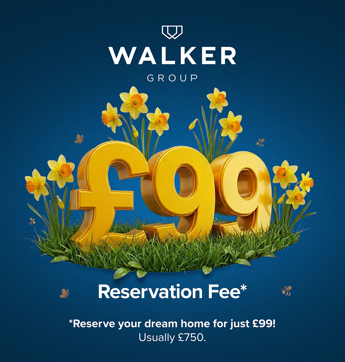 J006626 Walker &pound;99 Reservation Fee Spring Mailer